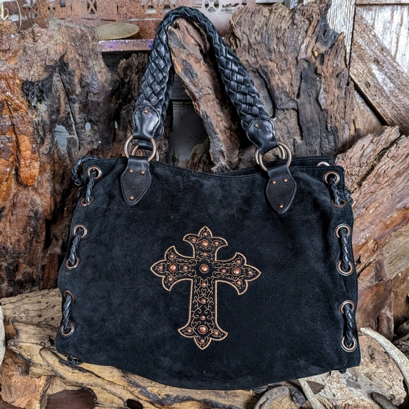 Scully Leather embellished bag - Picture 2 of 8